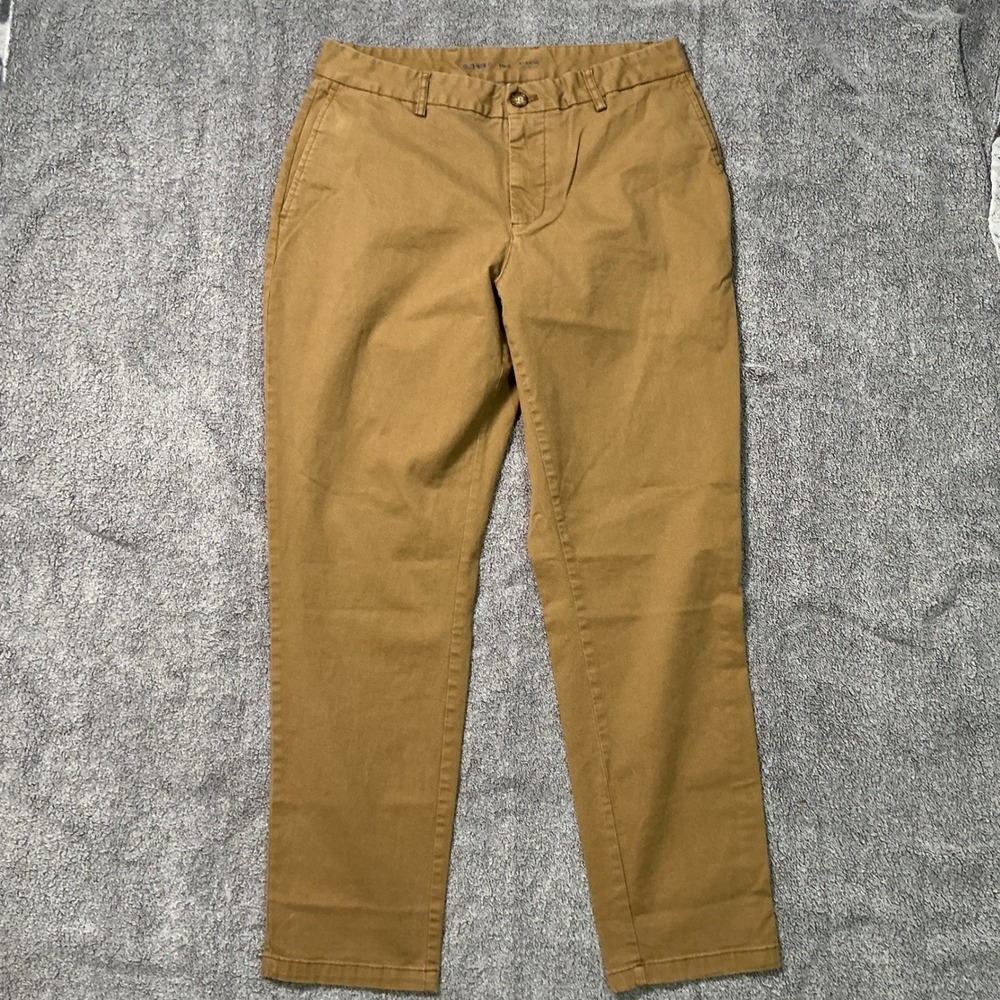 Old Navy Athletic Built-In Flex Khaki Chino Pants Mens 32x30 Brown Stretch Twill